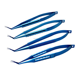 Blue Stainless Steel High-quality CE Certified Micro Forceps Needle Holders Microsurgical Ophthalmic Instruments Best Wholesale