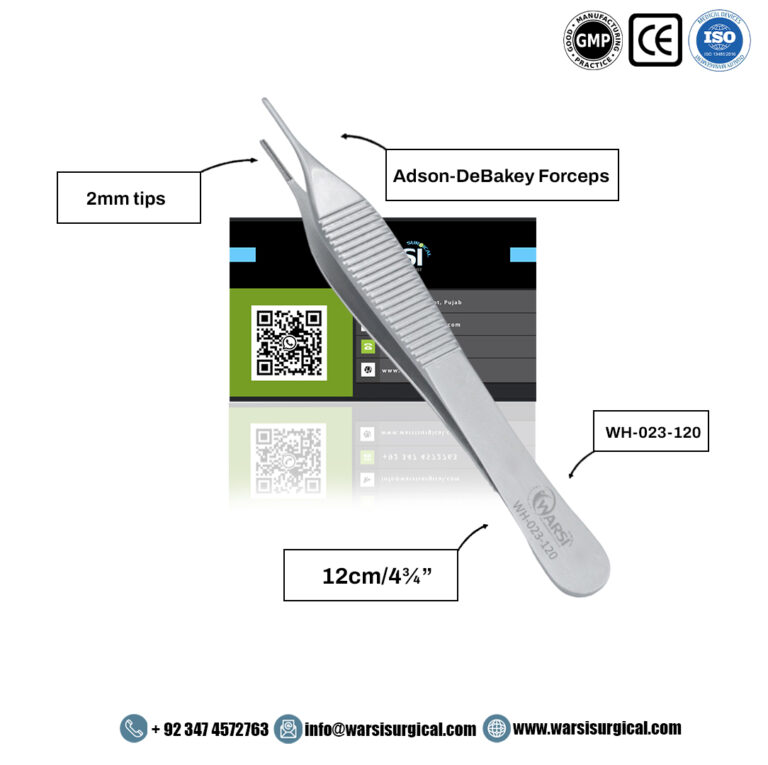 Adson-DeBakey Forceps 2 mm Jaws 12 cm