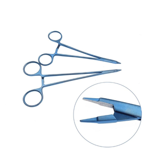 Premium Titanium Alloy Manual Micro Needle Holder Microsurgical Tweezers for Ophthalmic Surgery Reusable Needle Holder
